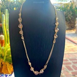 Charming Golden Bead & Chain Necklace